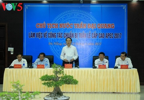 Chủ tịch nước Trần Đại Quang kiểm tra công tác chuẩn bị Tuần lễ Cấp cao APEC 2017 tại Đà Nẵng - ảnh 1